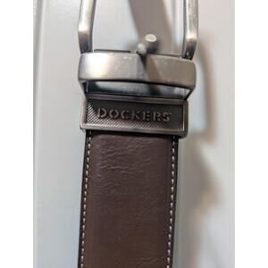 Docker's Men's 1.5 Inch Cut Edge Reversible Belt Brown Black Size L 38-40